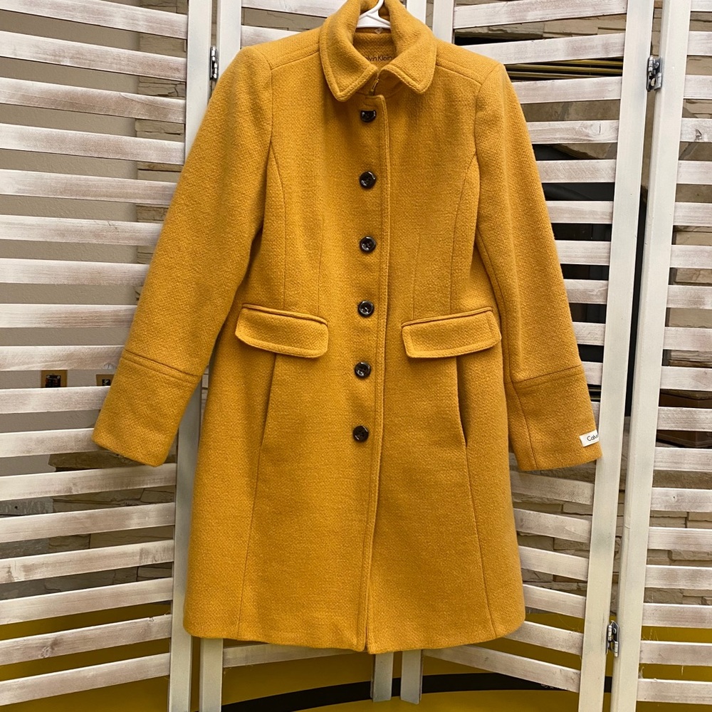Calvin Klein Pea mid length coat - Picture 2 of 14